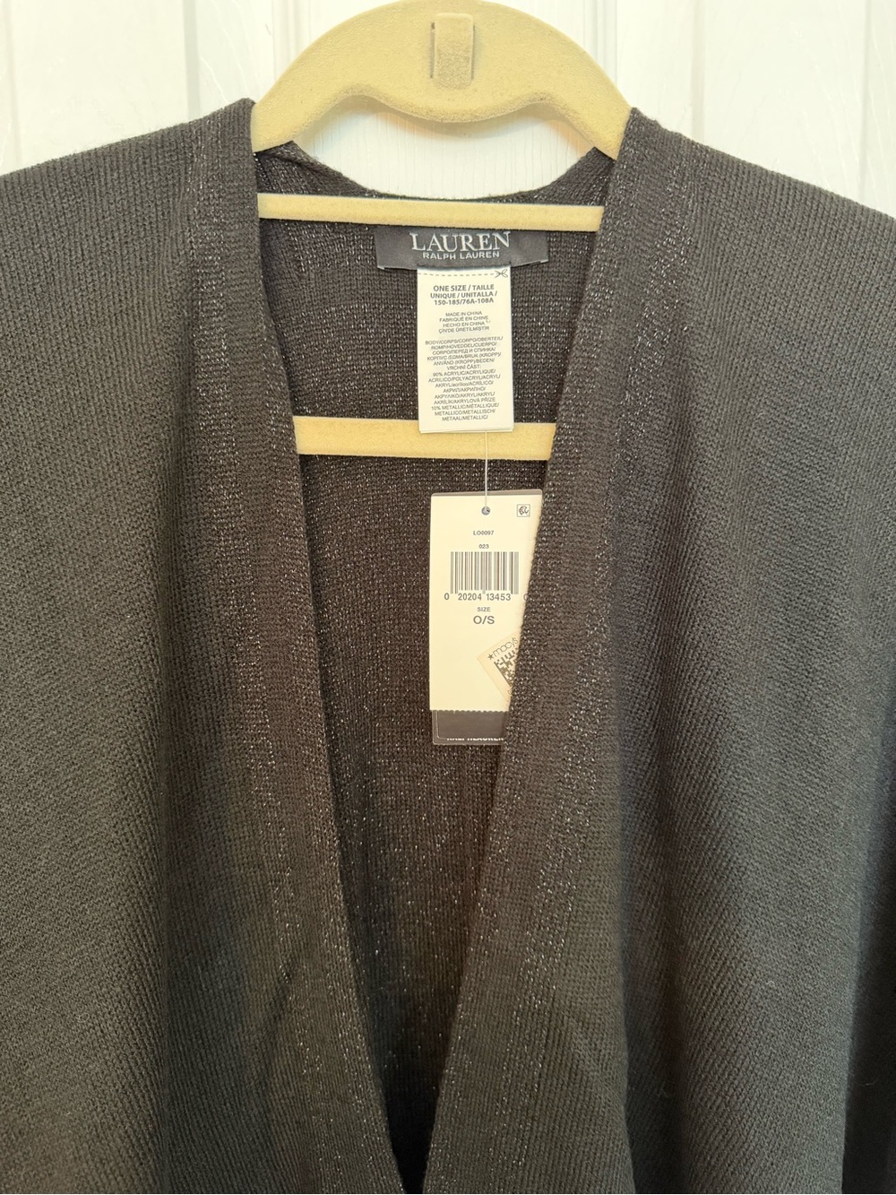Ralph Lauren Shine Border Ruana Shrug - Picture 5 of 12